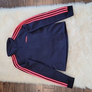 NWOT adidas women's essentials 3-stripes quarter zip fleece